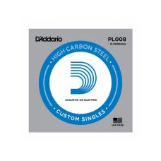 Струна D'ADDARIO PL008 Plain Steel 008